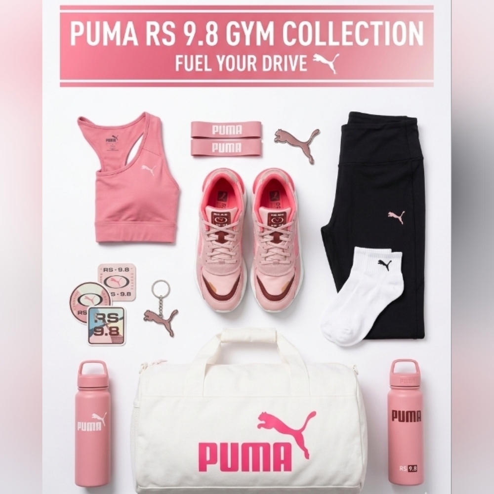 Puma RS 9.8 Proto Pink Burgundy Women’s Sneakers 9.5 Sneakers Only
